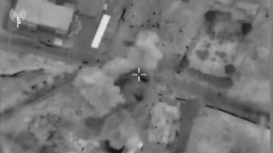 תיעוד מהשמדת המבנה ממנו פעלו המחבלים