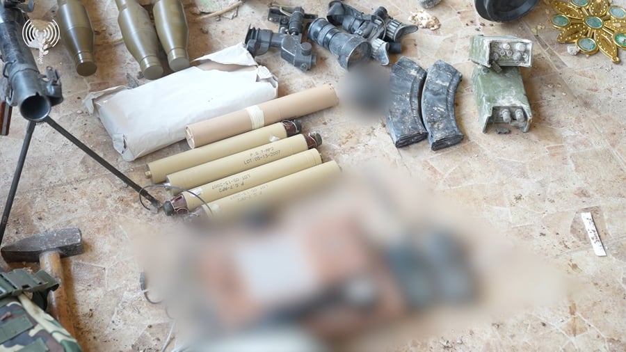 אמצעי הלחימה שאותרו על ידי הכוחות