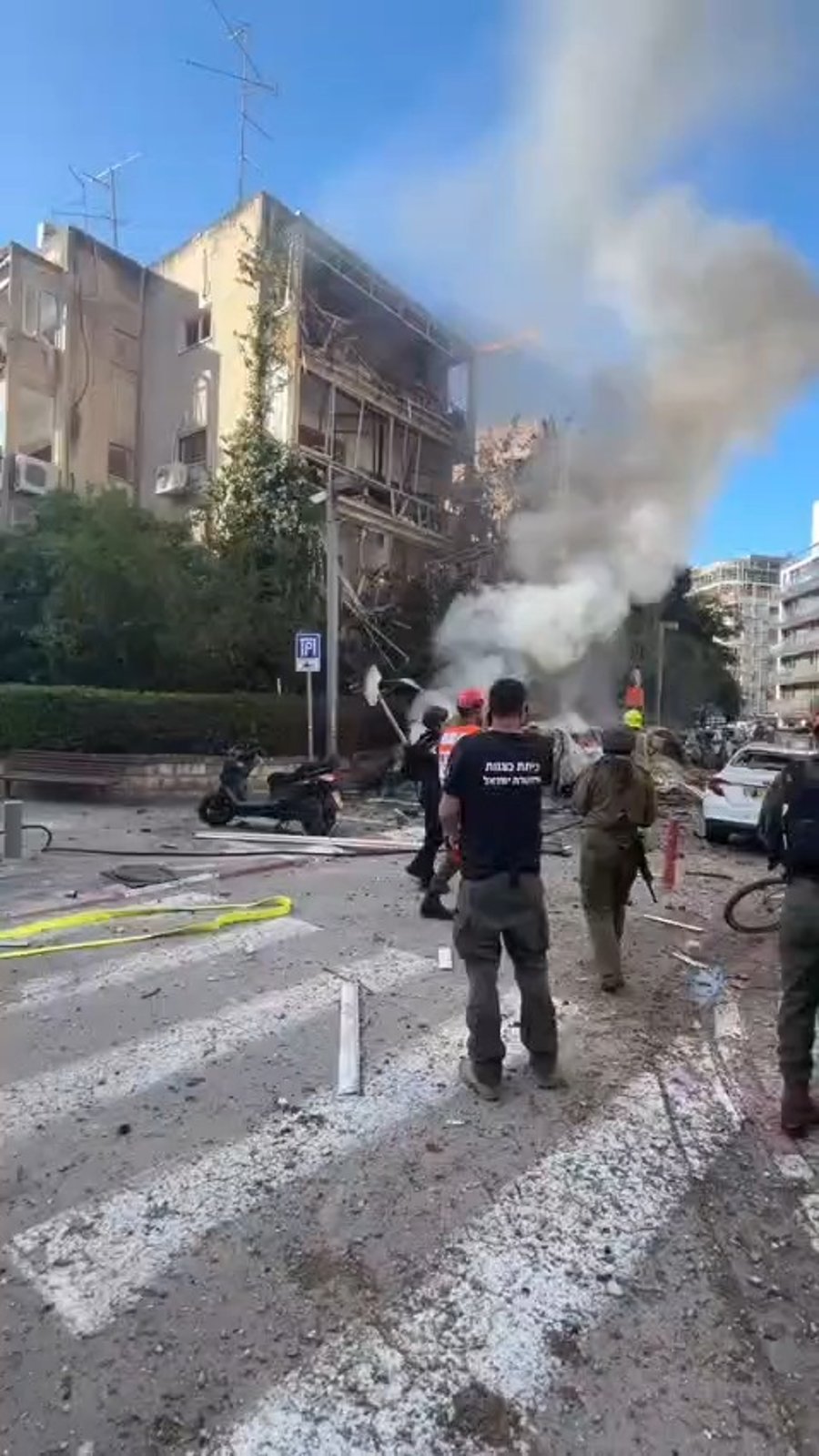 זירת הנפילה בתל אביב