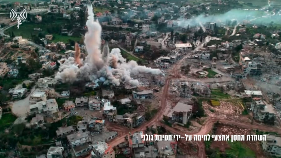 תיעוד צבעוני מהשמדת מפקדה של ארגון הטרור חיזבאללה