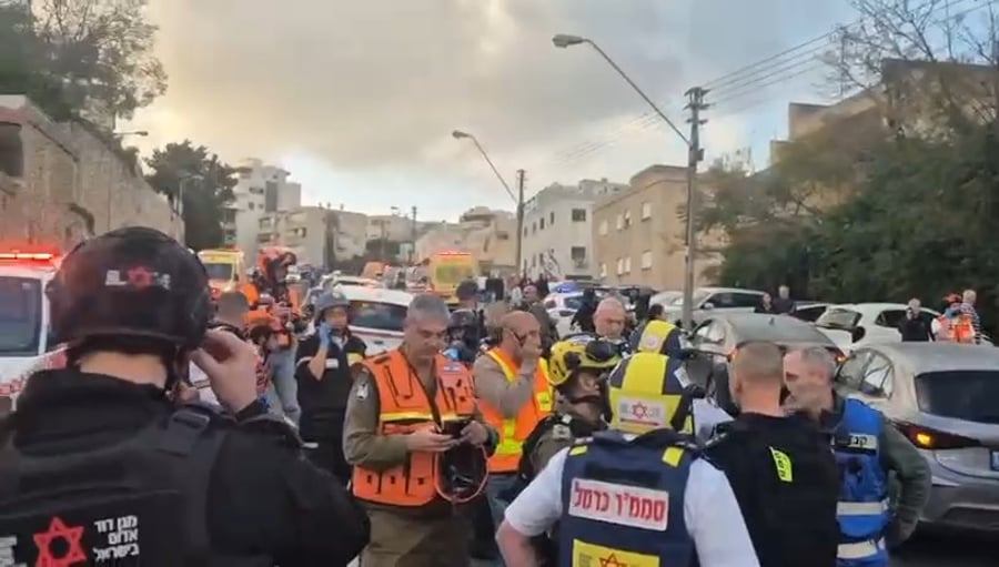 זירת הפגיעה בחיפה