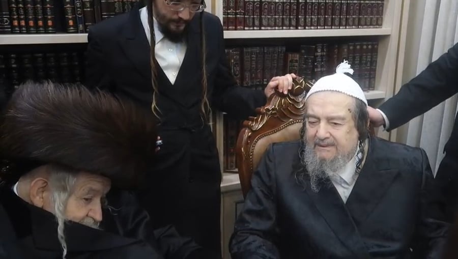 האדמו"ר מטעמשוואר בביקור אצל הגרי"מ שעכטער