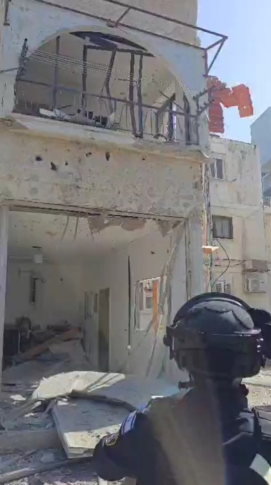 זירת הפגיעה בנהריה