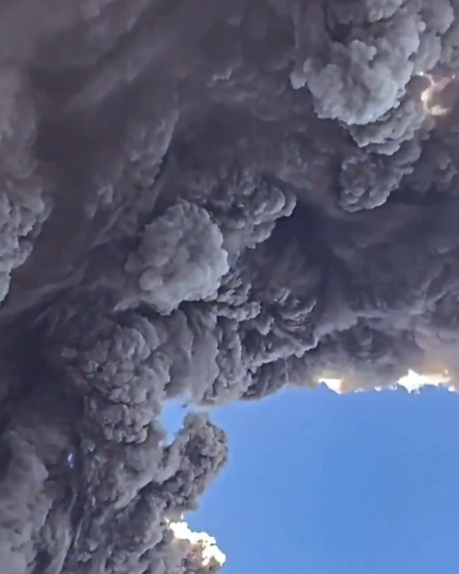 התפרצות הר הגעש, אמש