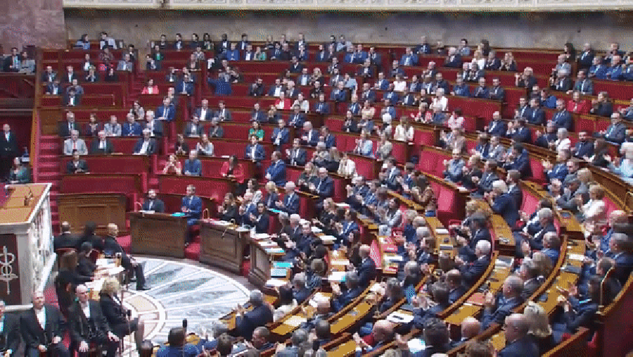 מחיאות כפיים סוערות בפרלמנט הצרפתי
